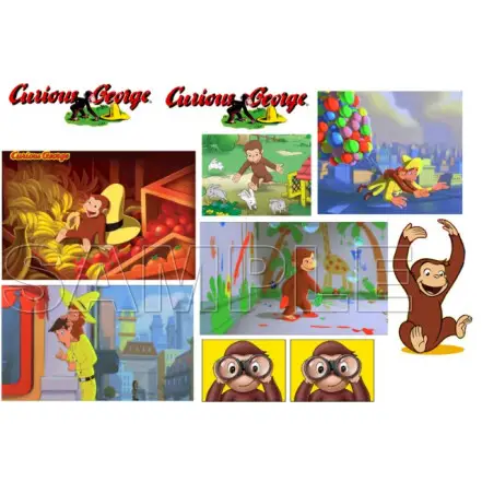 Curious George T Shirt Iron on Transfer Decal #5 Curious George T Shirt Iron on Transfer Decal #5