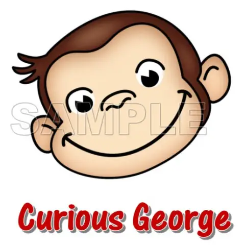 Curious George T Shirt Iron on Transfer Decal #6 Curious George T Shirt Iron on Transfer Decal #6