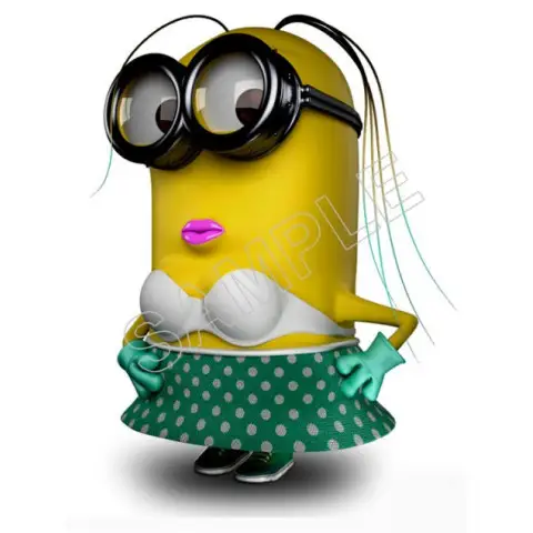 Despicable Me Female Minion T Shirt Iron on Transfer Decal #50 Despicable Me Female Minion T Shirt Iron on Transfer Decal #50