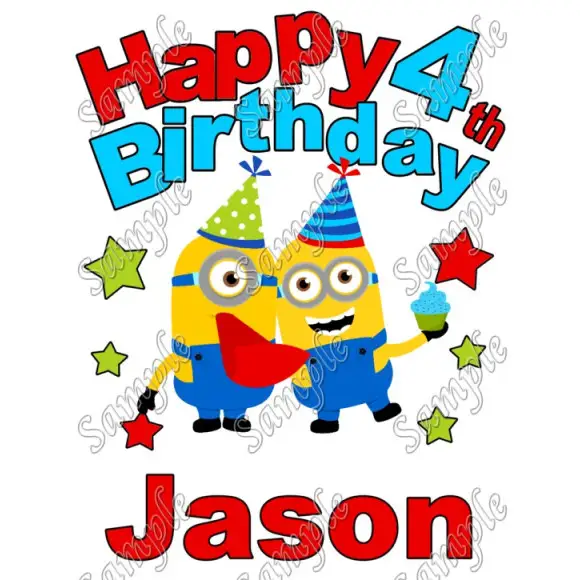 Despicable me Minion Birthday Personalized Custom T Shirt Iron on Transfer Decal #38 Despicable me Minion Birthday Personalized Custom T Shirt Iron on Transfer Decal #38