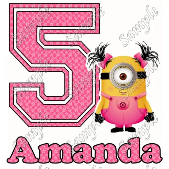 Despicable me Minion Girl Birthday Personalized Custom T Shirt Iron on Transfer Decal #93 Despicable me Minion Girl Birthday Personalized Custom T Shirt Iron on Transfer Decal #93