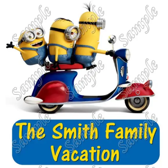 Despicable Me Minions Family Vacation Personalized Iron on Transfer #1 Despicable Me Minions Family Vacation Personalized Iron on Transfer #1