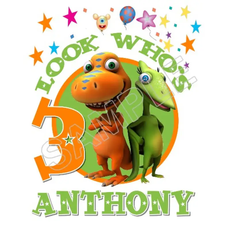 Dinosaur Train Birthday Personalized Custom T Shirt Iron on Transfer Decal #47 Dinosaur Train Birthday Personalized Custom T Shirt Iron on Transfer Decal #47