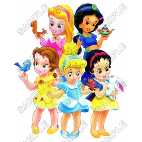 Disney Princess Babies  T Shirt Iron on Transfer Decal #13