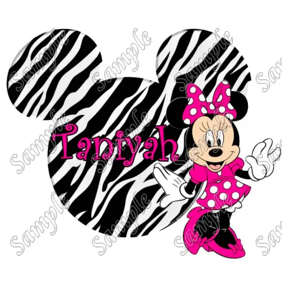 Disney World Disneyland Vacation Minnie Mouse zebra Custom Personalized T Shirt Iron on Transfer Decal #60 Disney World Disneyland Vacation Minnie Mouse zebra Custom Personalized T Shirt Iron on Transfer Decal #60
