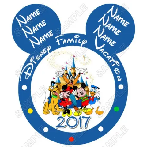 Disney World Disneyland Vacation Personalized Custom T Shirt Iron on Transfer Decal #1 Disney World Disneyland Vacation Personalized Custom T Shirt Iron on Transfer Decal #1