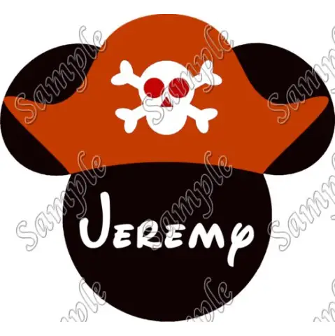 Disney World Vacation Mickey  Mouse Pirate  Custom  Personalized  T Shirt Iron on Transfer Decal #33