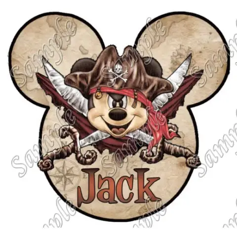 Disney World Vacation Pirate Custom Personalized  T Shirt Iron on Transfer Decal #41
