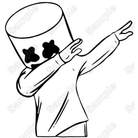 Dj Marshmello T Shirt Iron on Transfer Decal #3 Dj Marshmello T Shirt Iron on Transfer Decal #3