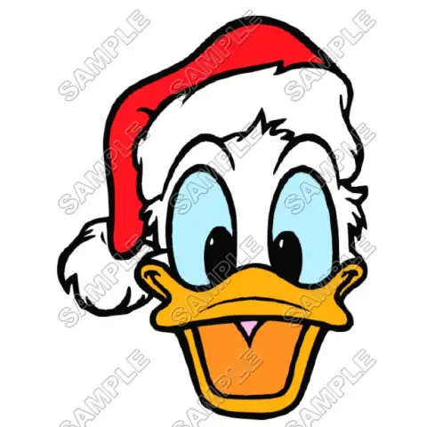 Donald Duck Santa Christmas T Shirt Iron on Transfer Decal #51 Donald Duck Santa Christmas T Shirt Iron on Transfer Decal #51