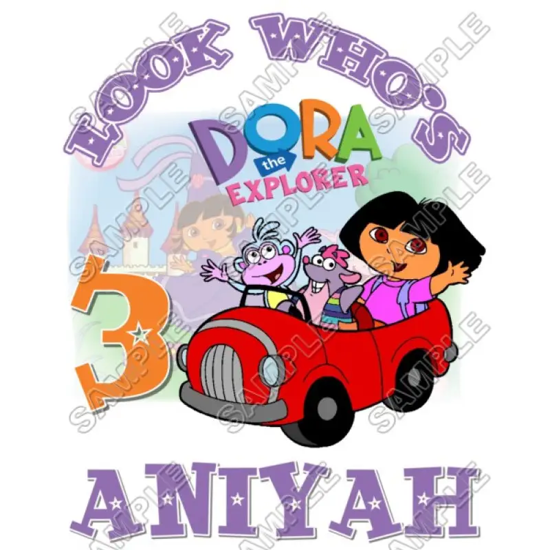 Dora Birthday Personalized Custom T Shirt Iron on Transfer Decal #15 Dora Birthday Personalized Custom T Shirt Iron on Transfer Decal #15