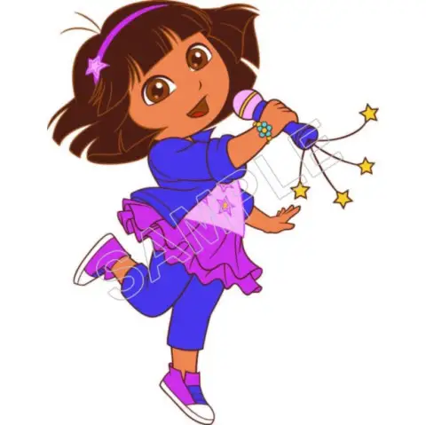 Dora singing  T Shirt Iron on Transfer Decal #35
