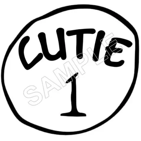 Dr. Seuss  ~  Cat in the Hat  ~  Cutie  1, 2, 3..  T Shirt Iron on Transfer Decal #1