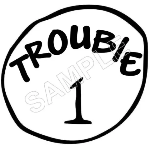 Dr. Seuss ~ Cat in the Hat ~ Trouble 1, 2, 3.. T Shirt Iron on Transfer Decal #1 Dr. Seuss ~ Cat in the Hat ~ Trouble 1, 2, 3.. T Shirt Iron on Transfer Decal #1