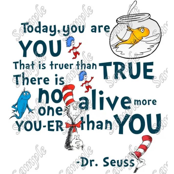 Dr. Seuss Quote T Shirt Iron on Transfer Decal #3 Dr. Seuss Quote T Shirt Iron on Transfer Decal #3