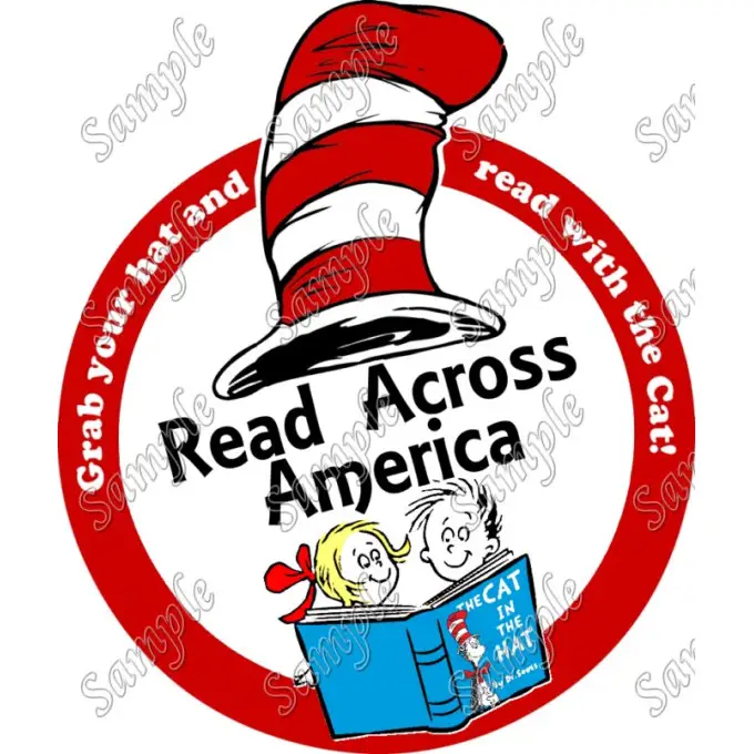 Dr. Seuss Read Across America Shirt Iron on Transfer Decal #87 Dr. Seuss Read Across America Shirt Iron on Transfer Decal #87
