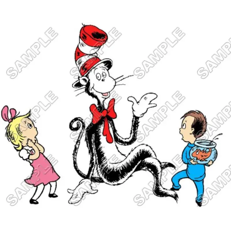Dr.Seuss The Cat in the Hat T Shirt Iron on Transfer Decal #6 Dr.Seuss The Cat in the Hat T Shirt Iron on Transfer Decal #6