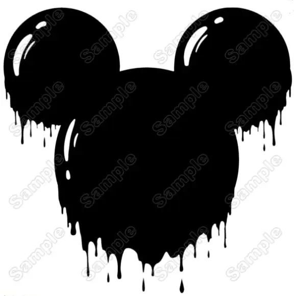 Dripping Mickey Mouse head Heat Transfer Vinyl HTV Dripping Mickey Mouse head Heat Transfer Vinyl HTV
