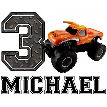 El Toro Loco Monster Jam Birthday  Personalized  Custom  T Shirt Iron on Transfer Decal #2