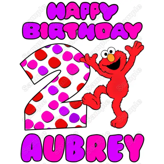Elmo Birthday Name Personalized Custom T Shirt Iron on Transfer #1 Elmo Birthday Name Personalized Custom T Shirt Iron on Transfer #1