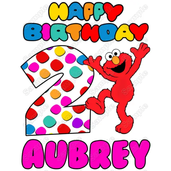 Elmo Birthday Name Personalized Custom T Shirt Iron on Transfer Elmo Birthday Name Personalized Custom T Shirt Iron on Transfer