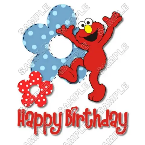 Elmo Birthday T Shirt Iron on Transfer Decal #6 Elmo Birthday T Shirt Iron on Transfer Decal #6