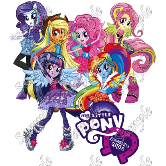 Equestria Girls T Shirt Iron on Transfer Decal #1 Equestria Girls T Shirt Iron on Transfer Decal #1