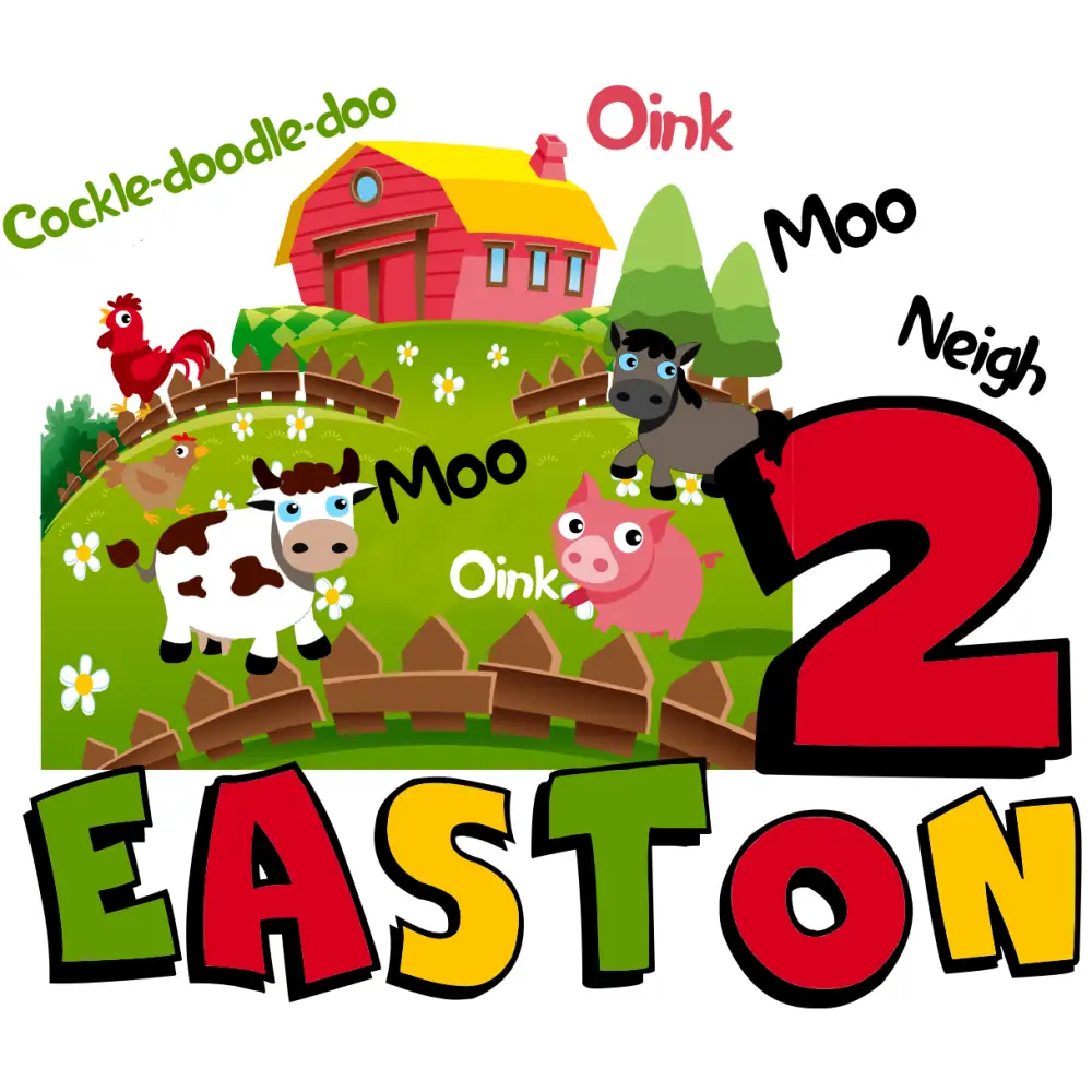 Farm Animals  Birthday  Personalized  Custom  T Shirt Heat  Iron on Transfer Decal