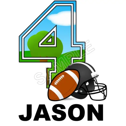 Football  Birthday  Personalized  Custom  T Shirt Iron on Transfer Decal #1