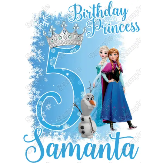 Frozen Anna Elsa Birthday T Shirt Iron on Transfer Decal by www.shopironons.com Frozen Anna Elsa Birthday T Shirt Iron on Transfer Decal by www.shopironons.com