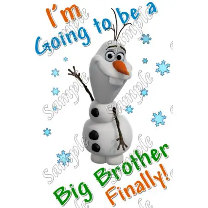 Frozen Olaf Personalized Custom T Shirt Iron on Transfer Decal #7 Frozen Olaf Personalized Custom T Shirt Iron on Transfer Decal #7
