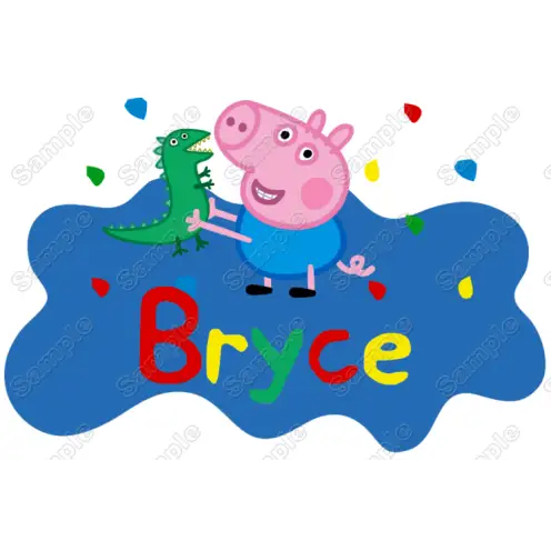 George Peppa Pig Birthday Personalized Custom T Shirt Iron on Transfer Decal George Peppa Pig Birthday Personalized Custom T Shirt Iron on Transfer Decal