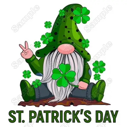 Saint Patricks Day Gnome T Shirt Heat  Iron on Transfer Decal