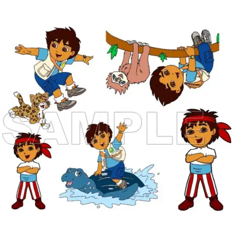 Go Diego Go T Shirt Iron on Transfer Decal #1 Go Diego Go T Shirt Iron on Transfer Decal #1