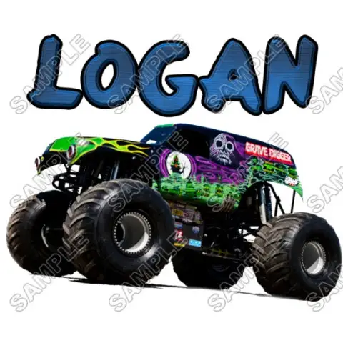 Grave Digger Monster Truck Personalized Custom T Shirt Iron on Transfer Decal #31 Grave Digger Monster Truck Personalized Custom T Shirt Iron on Transfer Decal #31