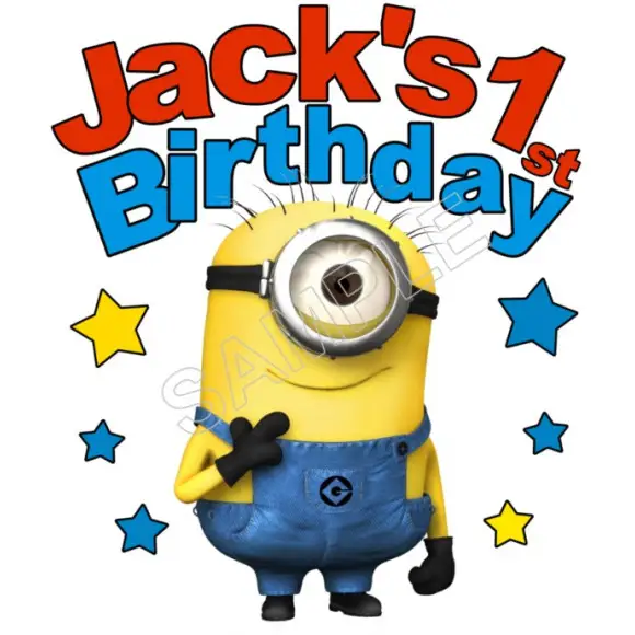 Happy Birthday Despicable Me Personalized Custom T Shirt Iron on Transfer Decal #27 Happy Birthday Despicable Me Personalized Custom T Shirt Iron on Transfer Decal #27