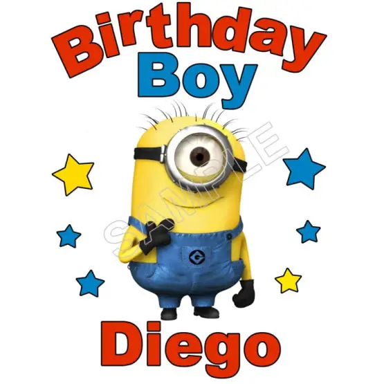 Happy Birthday Despicable Me Personalized Custom T Shirt Iron on Transfer Decal #28 Happy Birthday Despicable Me Personalized Custom T Shirt Iron on Transfer Decal #28