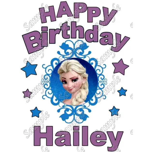Happy Birthday Frozen Personalized Custom T Shirt Iron on Transfer Decal #28 Happy Birthday Frozen Personalized Custom T Shirt Iron on Transfer Decal #28