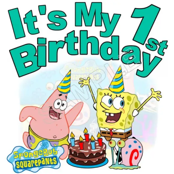 Happy Birthday SpongeBob SquarePants Personalized Custom T Shirt Iron on Transfer Decal #2 Happy Birthday SpongeBob SquarePants Personalized Custom T Shirt Iron on Transfer Decal #2