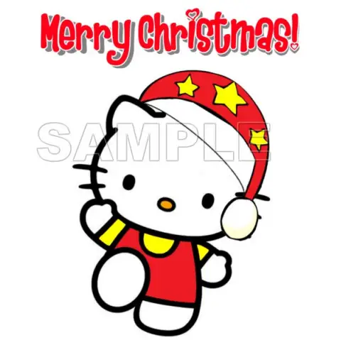 Hello Kitty Christmas  T Shirt Iron on Transfer Decal #31