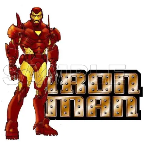 Iron Man T Shirt Iron on Transfer Decal #3 Iron Man T Shirt Iron on Transfer Decal #3
