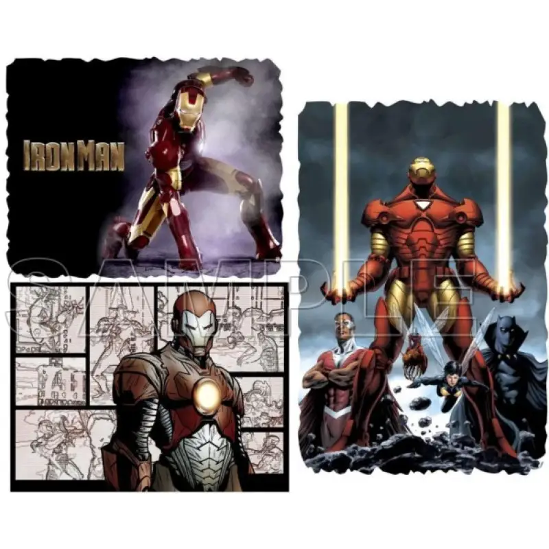 Iron Man T Shirt Iron on Transfer Decal #5 Iron Man T Shirt Iron on Transfer Decal #5