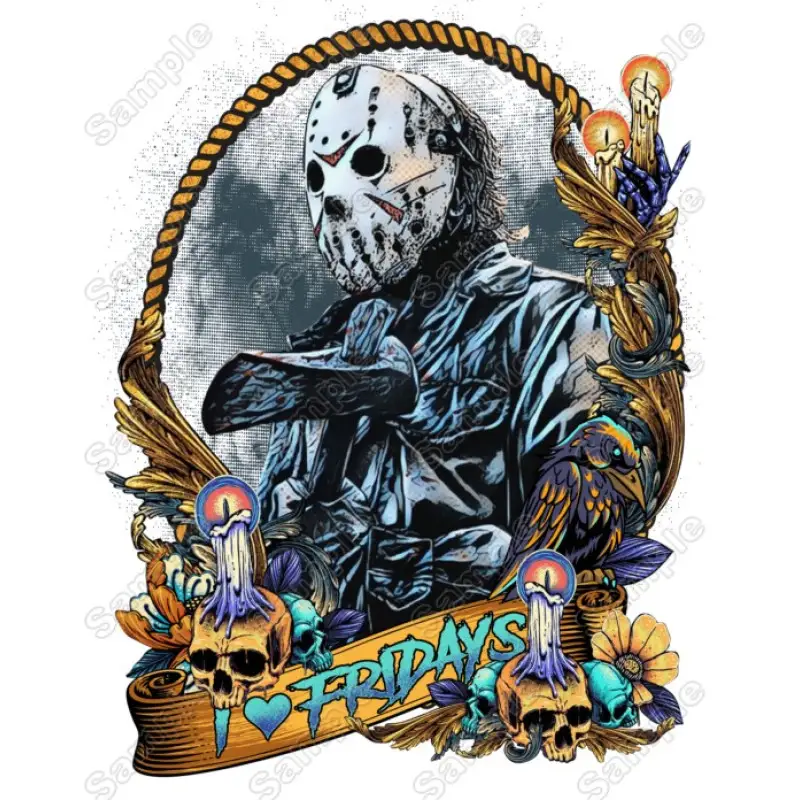 Jason Friday the 13th T Shirt Heat Iron On Transfer Jason Friday the 13th T Shirt Heat Iron On Transfer