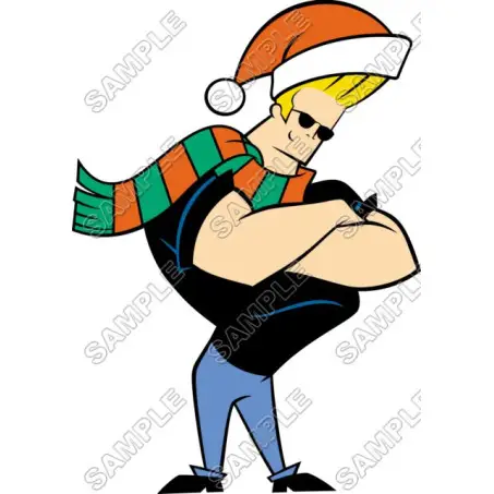 Johnny Bravo Santa T Shirt Iron on Transfer Decal #3 Johnny Bravo Santa T Shirt Iron on Transfer Decal #3