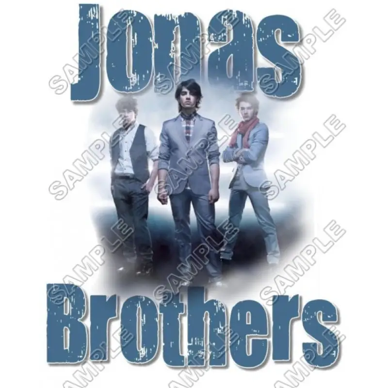 Jonas Brothers T Shirt Iron on Transfer Decal #4 Jonas Brothers T Shirt Iron on Transfer Decal #4