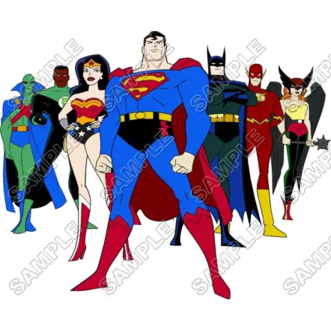 Justice League Super Heroes T Shirt Iron on Transfer Decal #1 Justice League Super Heroes T Shirt Iron on Transfer Decal #1