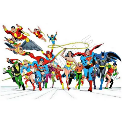 Justice League Super Heroes T Shirt Iron on Transfer Decal #97 Justice League Super Heroes T Shirt Iron on Transfer Decal #97