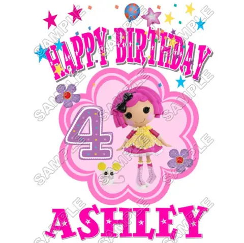 Lalaloopsy Birthday Personalized Custom T Shirt Iron on Transfer Decal #2