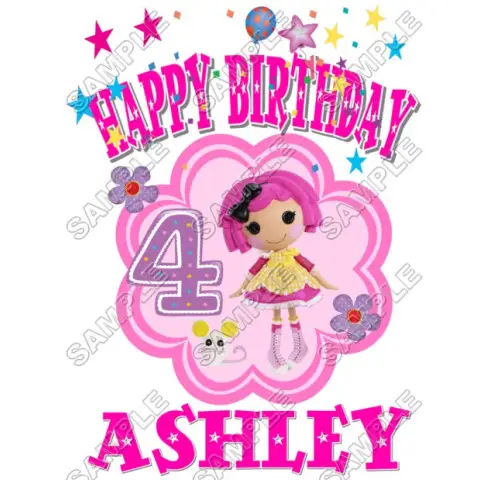 Lalaloopsy Birthday Personalized Custom T Shirt Iron on Transfer Decal #2 Lalaloopsy Birthday Personalized Custom T Shirt Iron on Transfer Decal #2