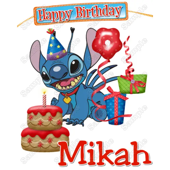 Lilo & Stitch Birthday Personalized Custom T Shirt Iron on Transfer Decal #2 Lilo & Stitch Birthday Personalized Custom T Shirt Iron on Transfer Decal #2